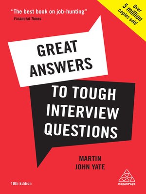 cover image of Great Answers to Tough Interview Questions